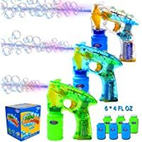 Los mejores  - JOYIN Juego de 3 Pistolas de Jabón Máquina de Burbujas con Luces Pomperos para Niños Piscina Juguete Verano Regalo para…